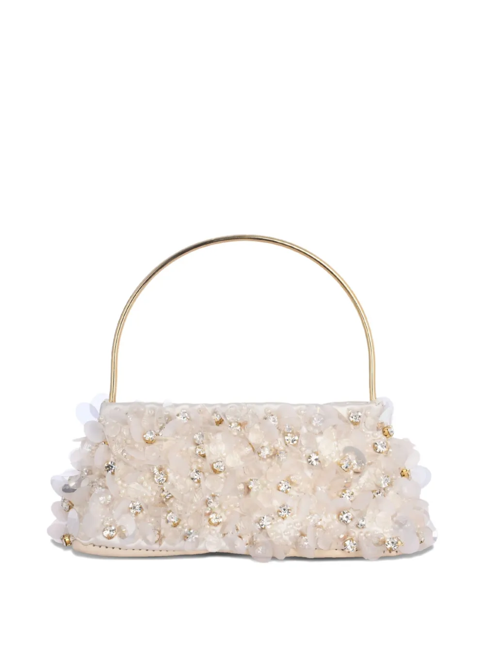 Vanina Eclat de Lune clutch met pailletten Wit