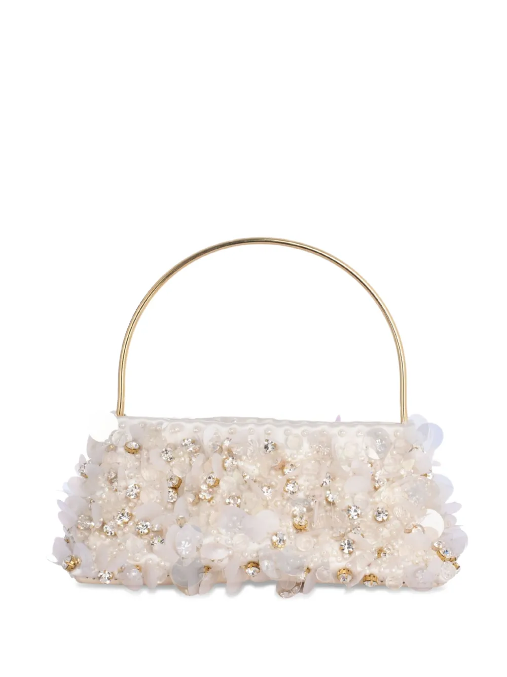 Vanina Eclat de Lune sequin-embellished clutch bag - Bianco