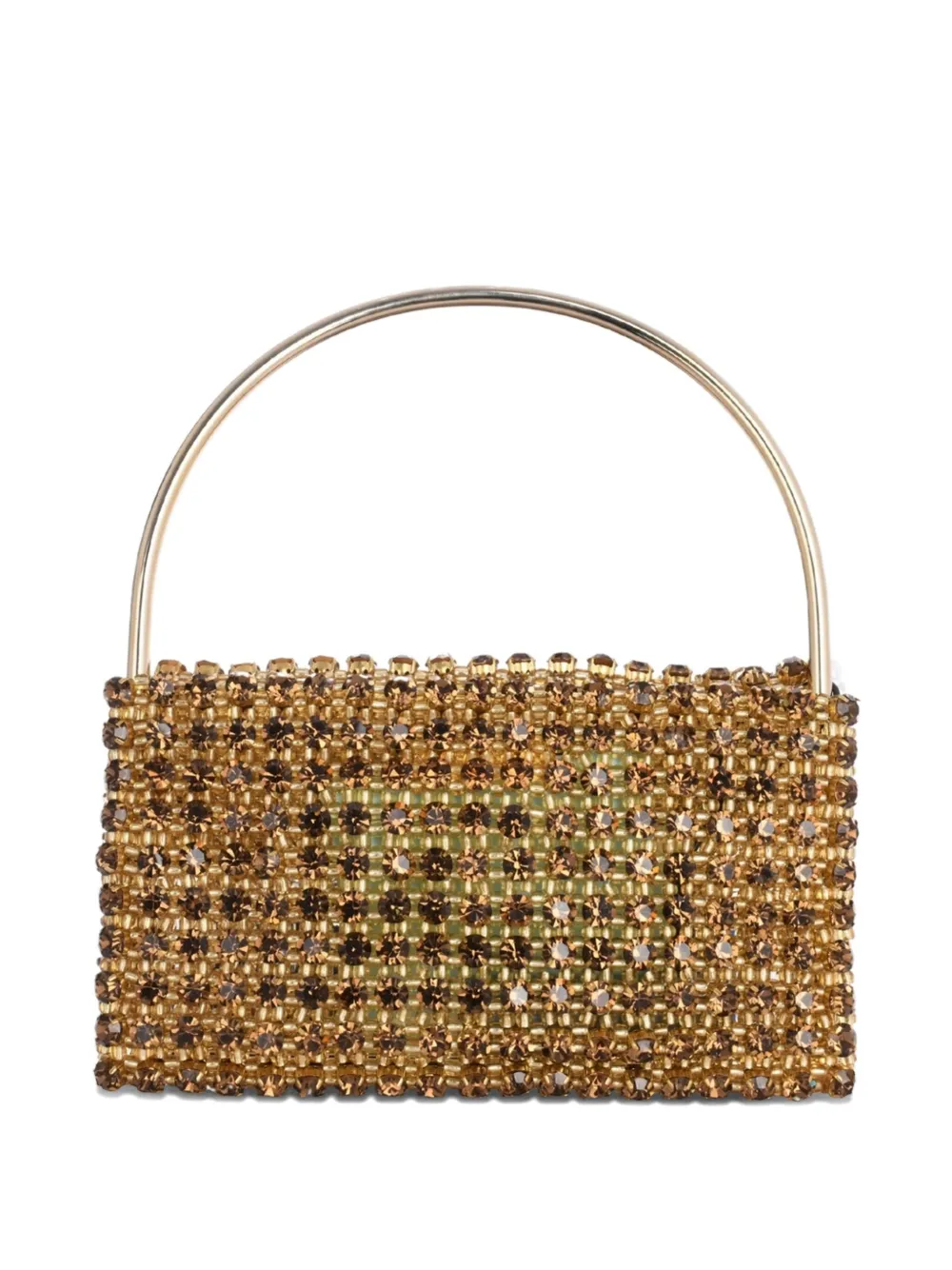 Vanina Nuances clutch verfraaid met kristallen Bruin