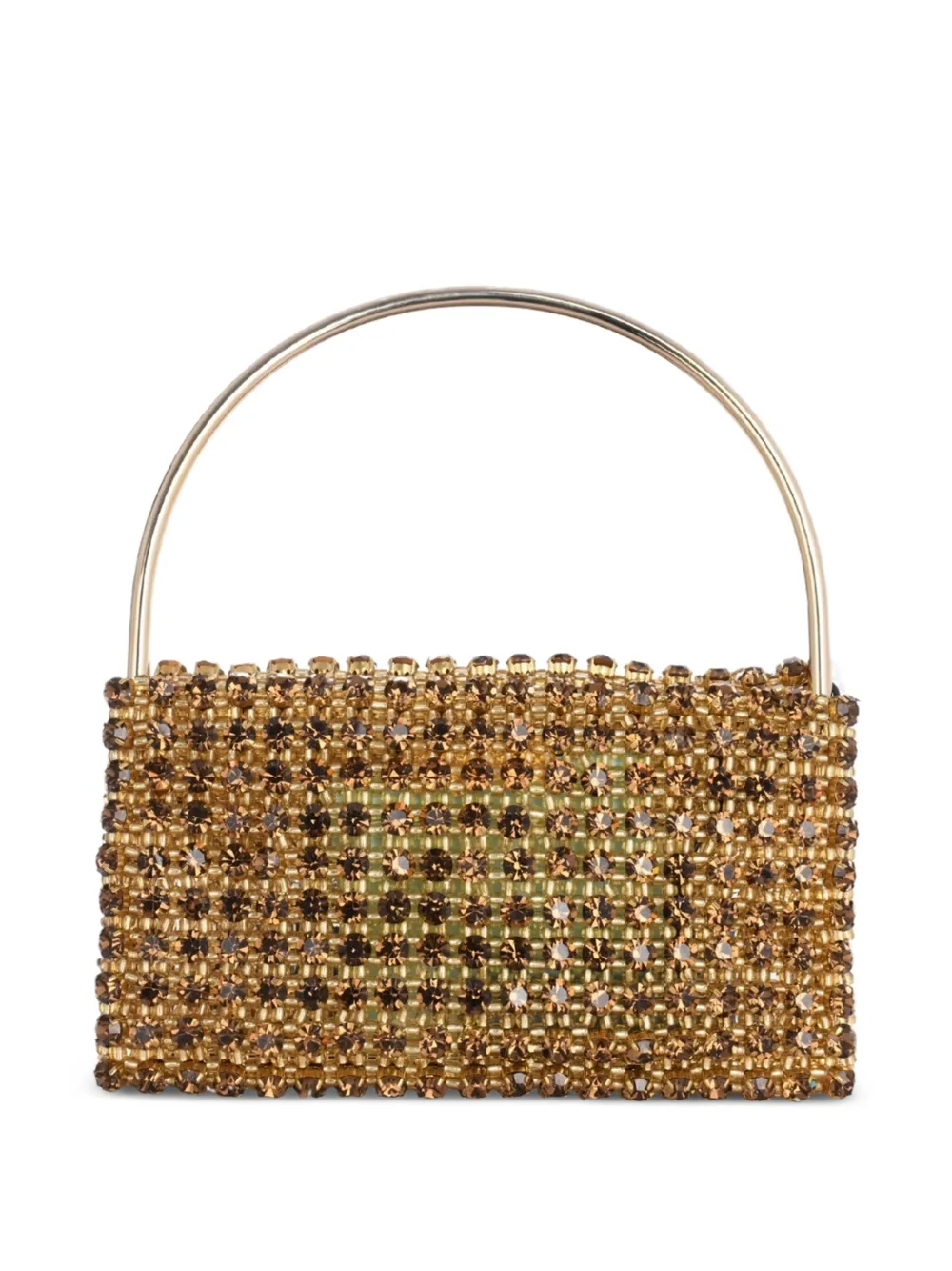 Vanina Nuances clutch verfraaid met kristallen - Bruin