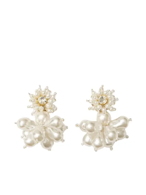Vanina crystal-embellished pearl earrings