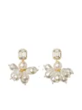 Vanina pearl crystal earrings - White