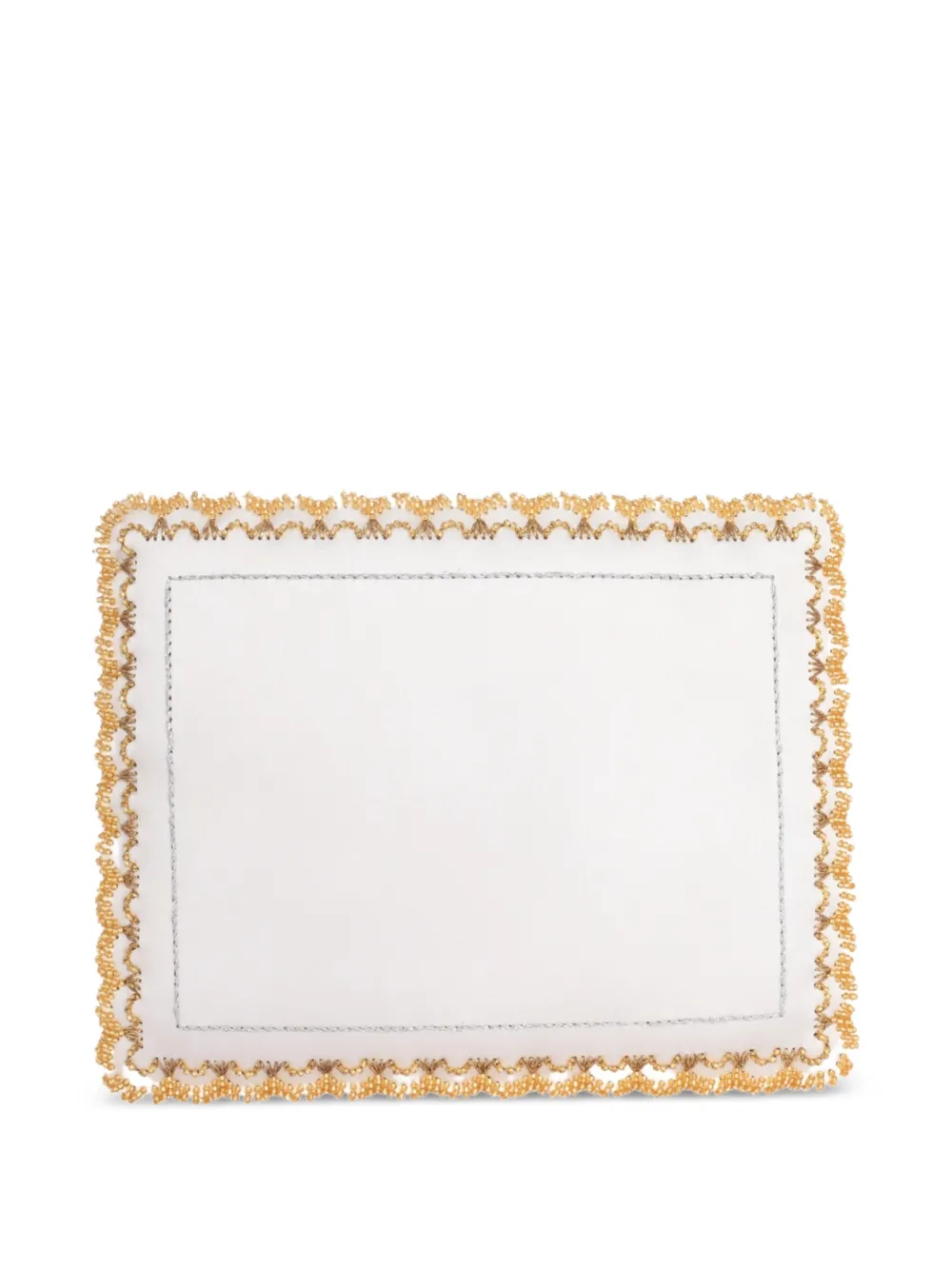 Vanina Love Stamp clutch met borduurwerk Wit