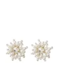 Vanina beaded crystal earrings - White