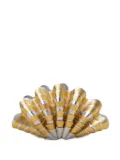 Vanina Sables Mouvant shell-shaped striped clutch - Silver