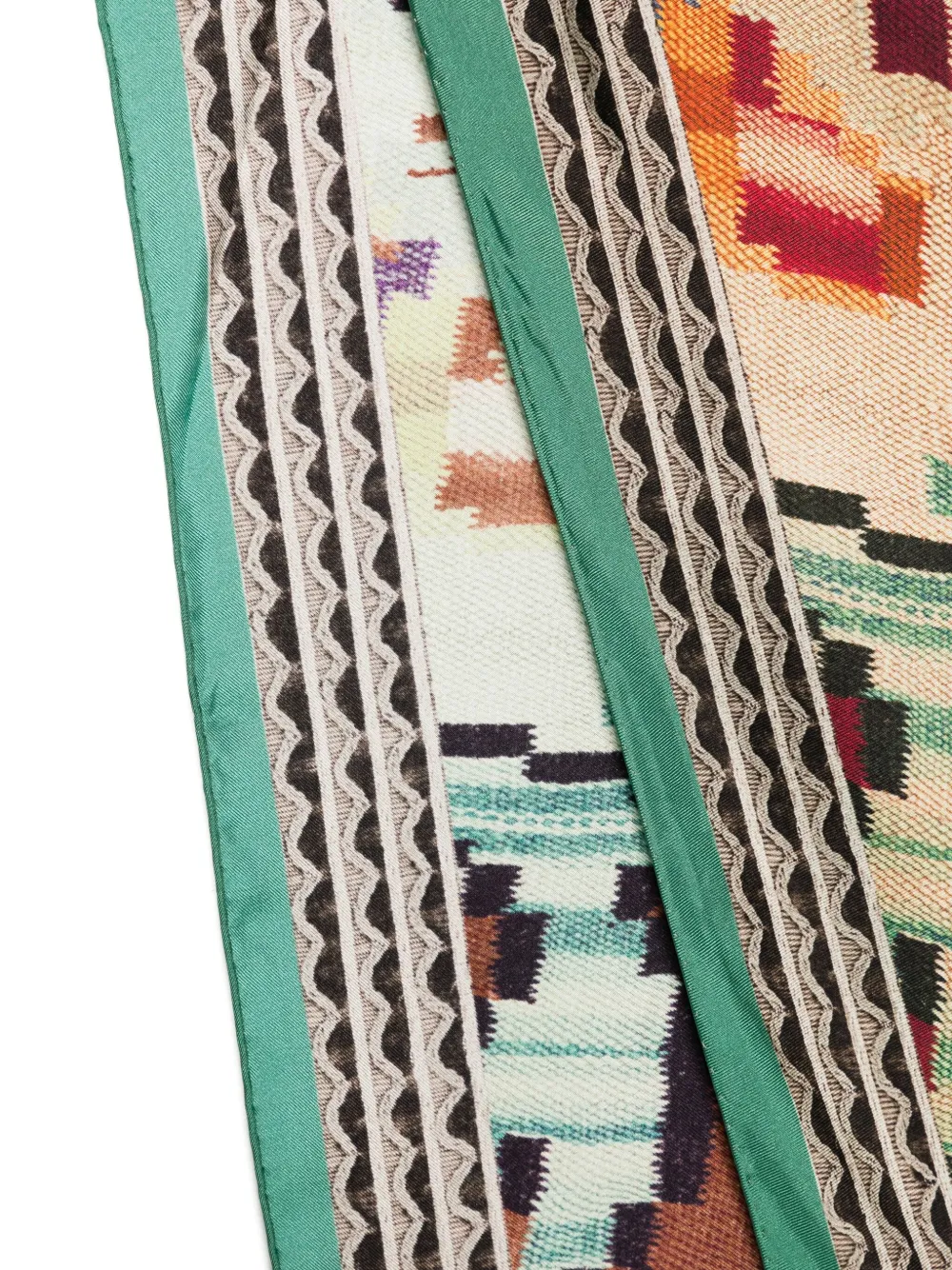 Pierre-Louis Mascia Aloeuw silk scarf Groen