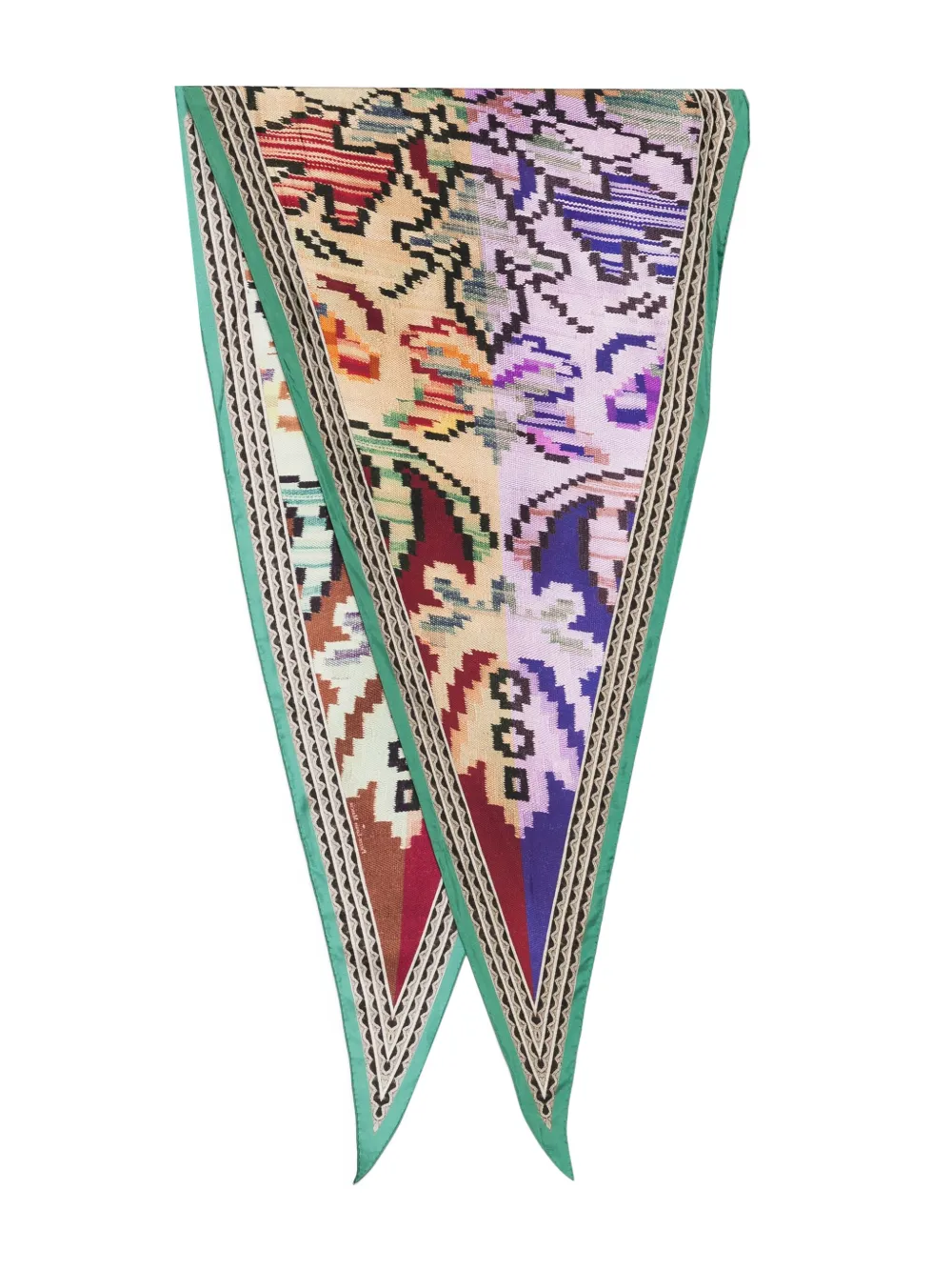Pierre-Louis Mascia Aloeuw silk scarf Groen
