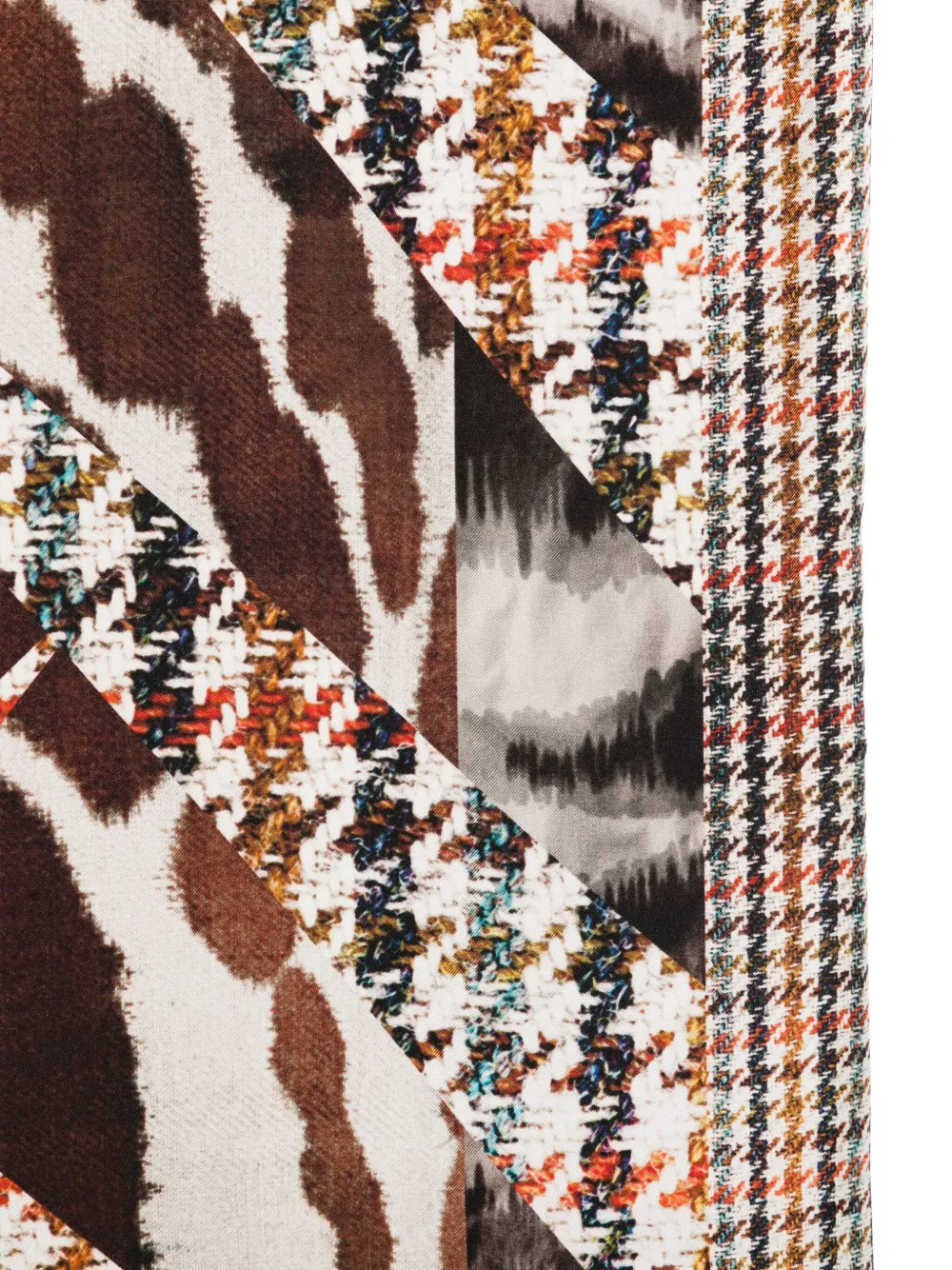 Pierre-Louis Mascia Sjaal met pied-de-poule print - Bruin