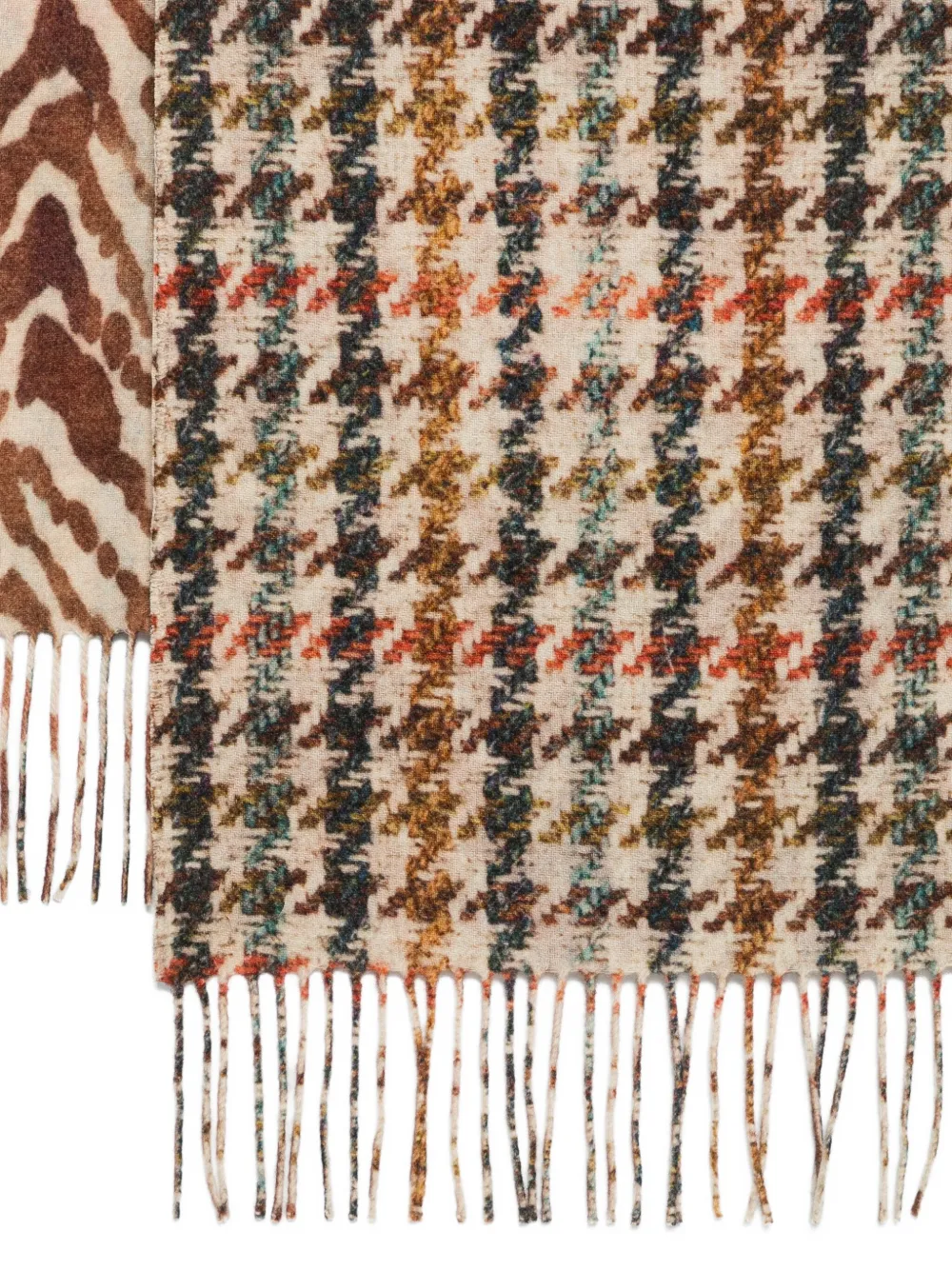 Pierre-Louis Mascia houndstooth-print scarf Beige