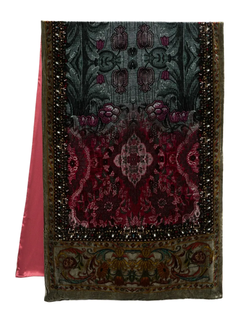 Pierre-Louis Mascia floral-motif scarf Blauw