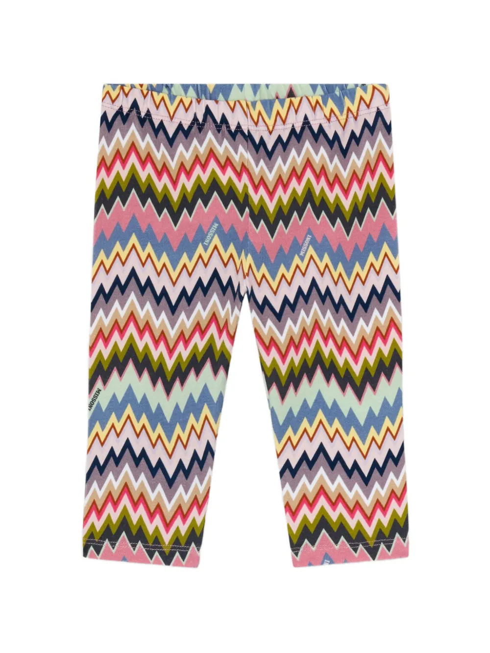 Missoni Kids zigzag-pattern leggings - Rosa