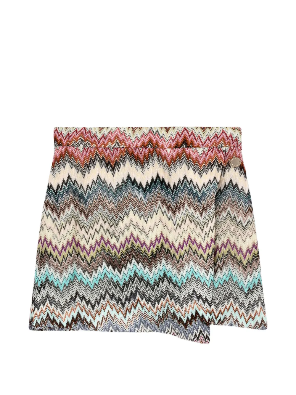 Missoni Kids zigzag-pattern mini skirt - Toni neutri