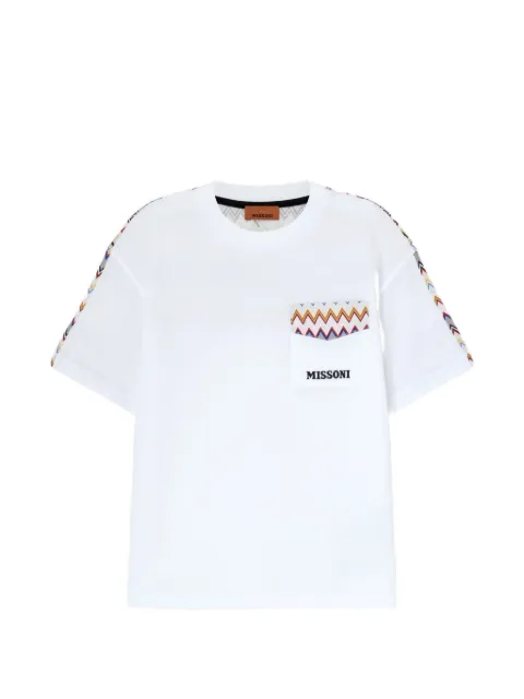 Missoni Kids t-shirt à motif zig-zag et poche poitrine