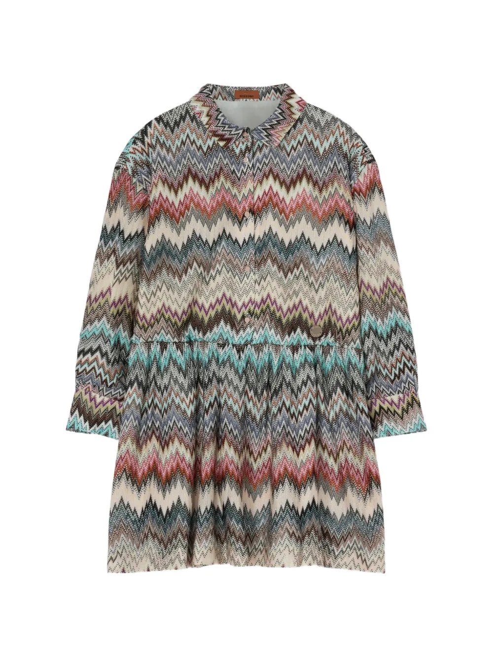 Missoni Kids zigzag-pattern dress - Blue