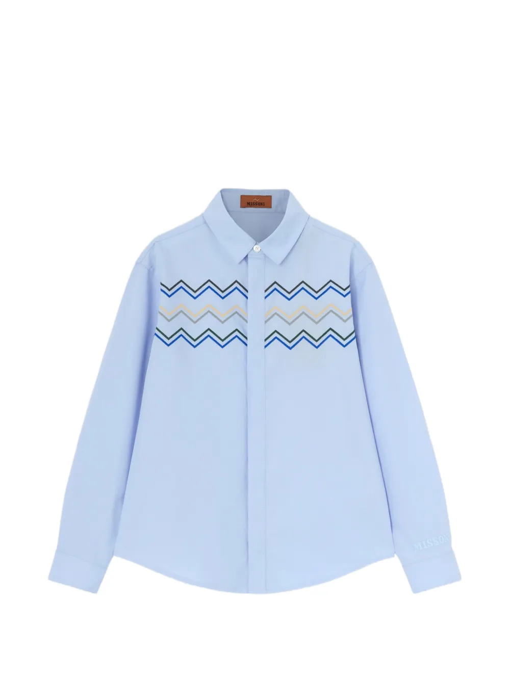 Missoni Kids zigzag-pattern top - Blu