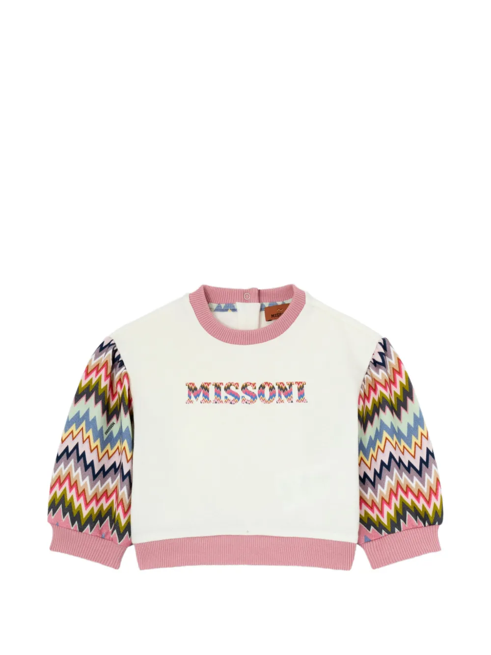 Missoni Kids chevron-sleeve sweatshirt - Toni neutri