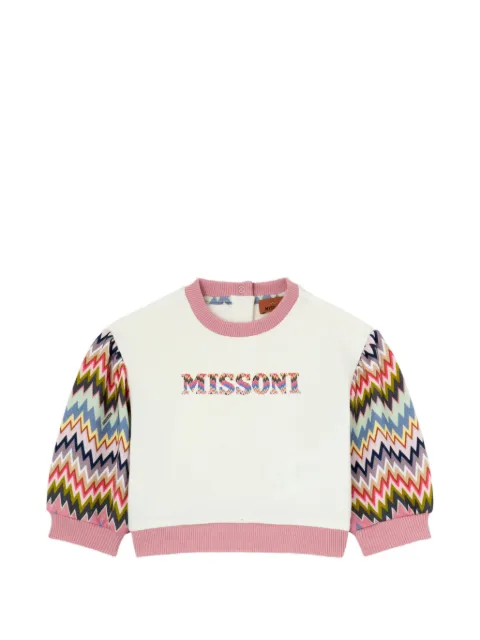 Missoni Kids chevron-sleeve sweatshirt