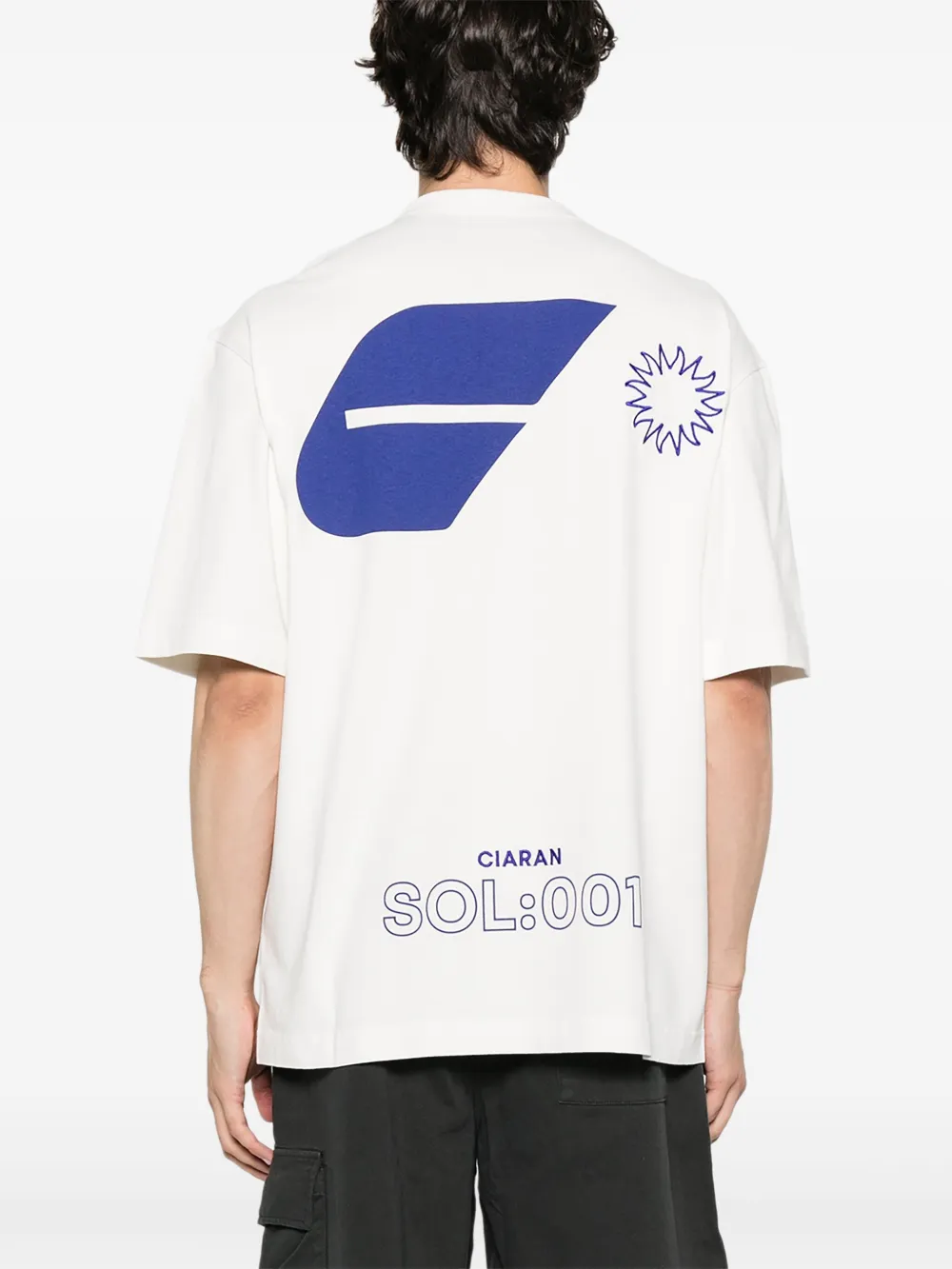 CIARAN T-shirt met logodetail Wit