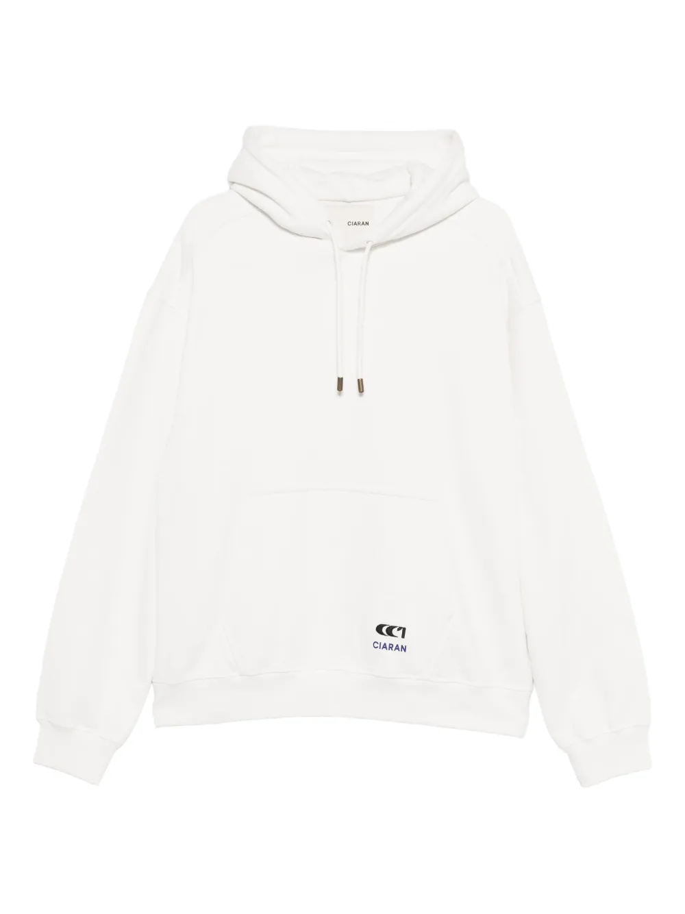 CIARAN logo-detail hoodie | White | Image 1
