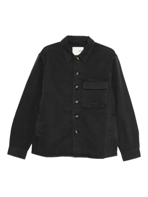 CIARAN embroidered-pocket cotton shirt