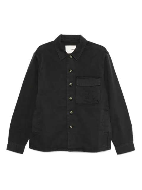 CIARAN embroidered-pocket cotton shirt