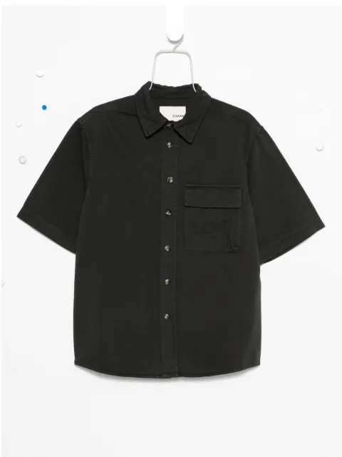 CIARAN embroidered-pocket shirt