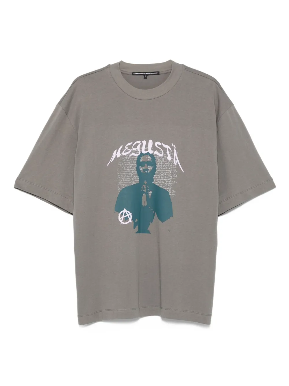 MEGUSTA  Prayer graphic-print T-shirt | Grey | Image 1