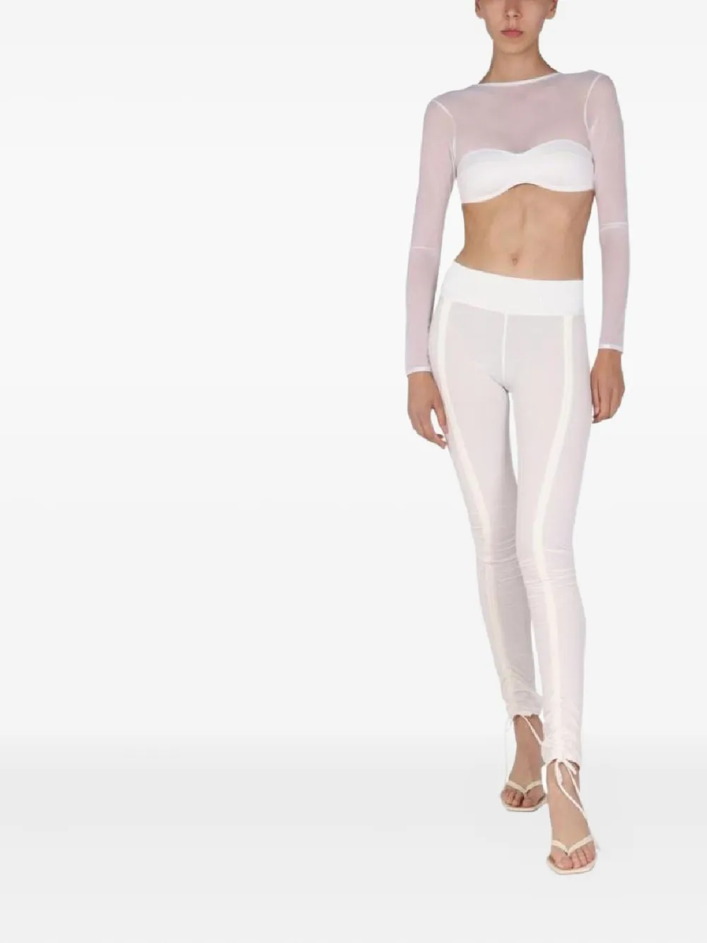 HUALA ruched trousers - Wit