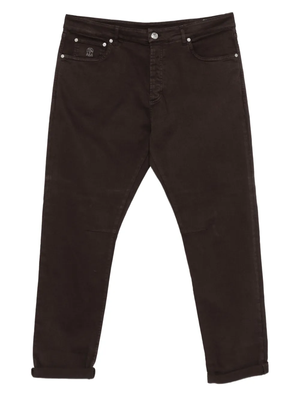 embroidered-logo jeans