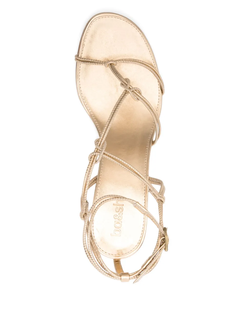 Ba&Sh 80mm knotted leather sandals Gold