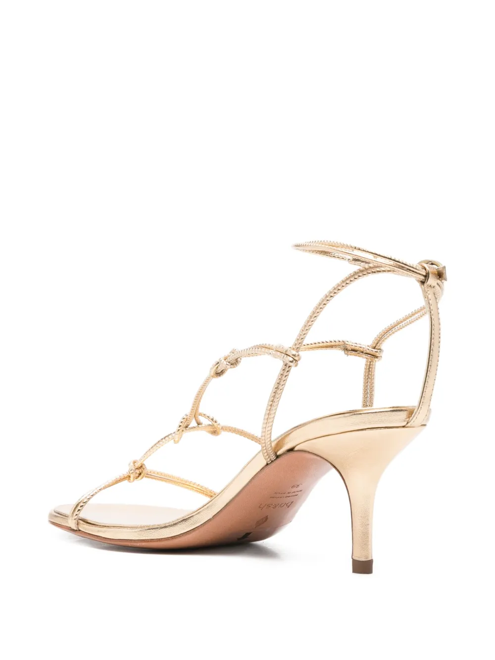 Ba&Sh 80mm knotted leather sandals Gold