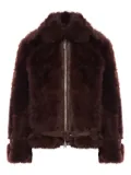 TOM FORD shearling belted jacket - Brown