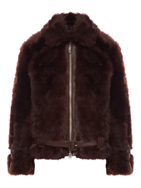 TOM FORD shearling belted jacket