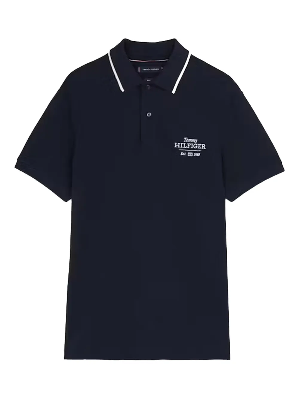 Tommy Hilfiger logo-embroidered polo shirt | Blue | Image 1