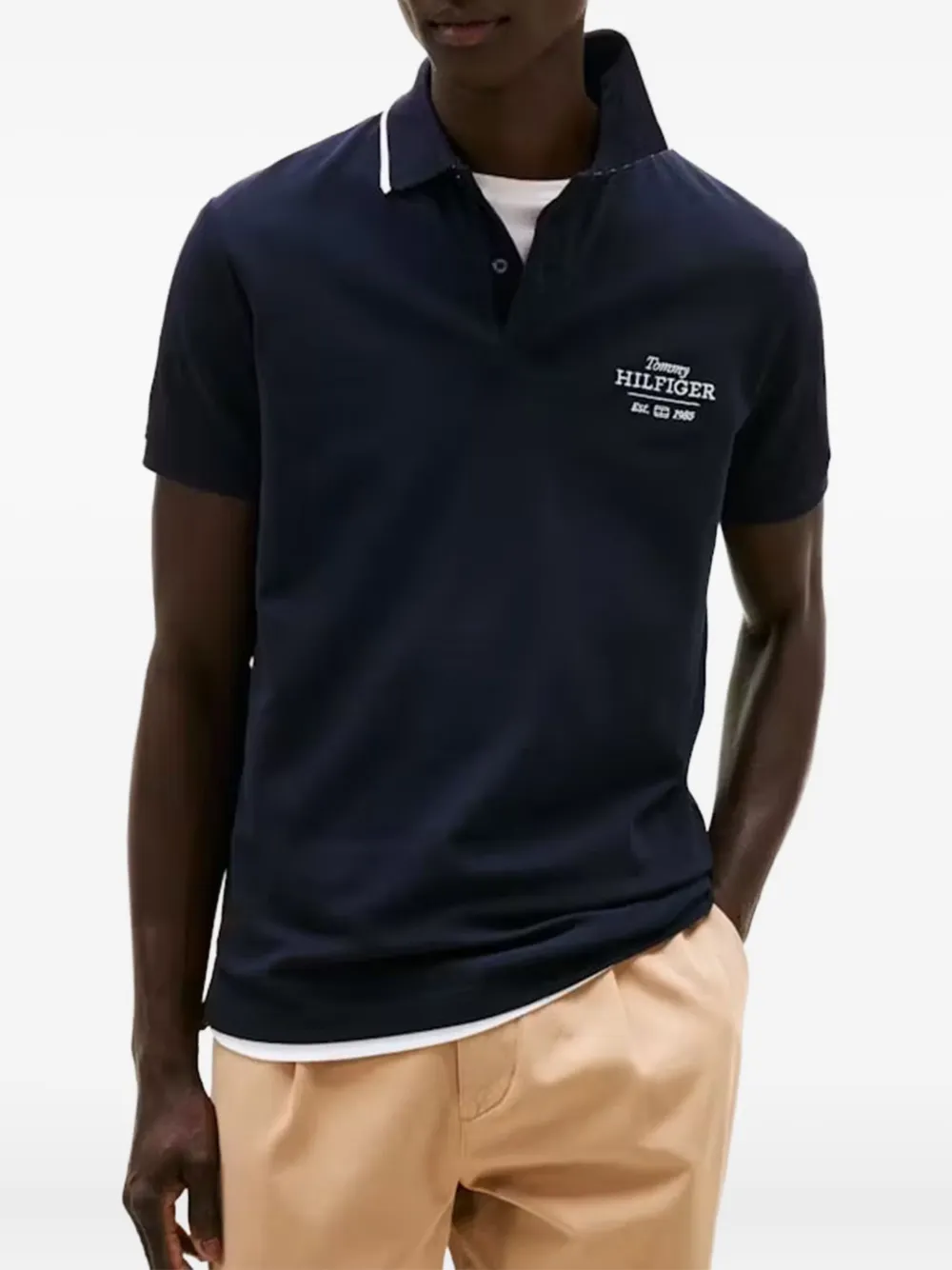 Tommy Hilfiger Poloshirt met geborduurd logo Blauw