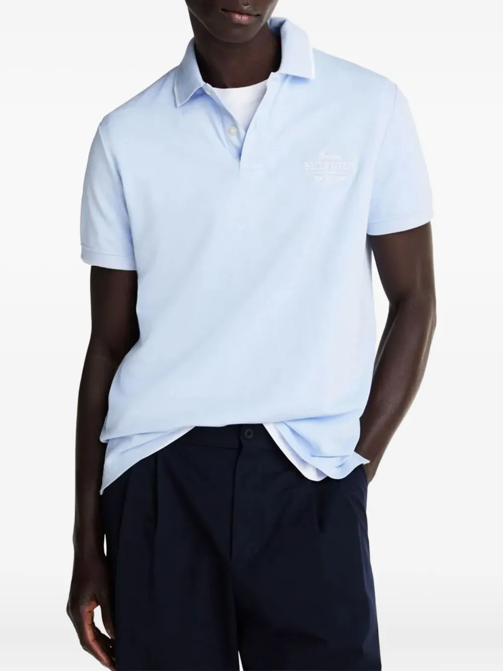 Tommy Hilfiger Poloshirt met geborduurd logo Blauw