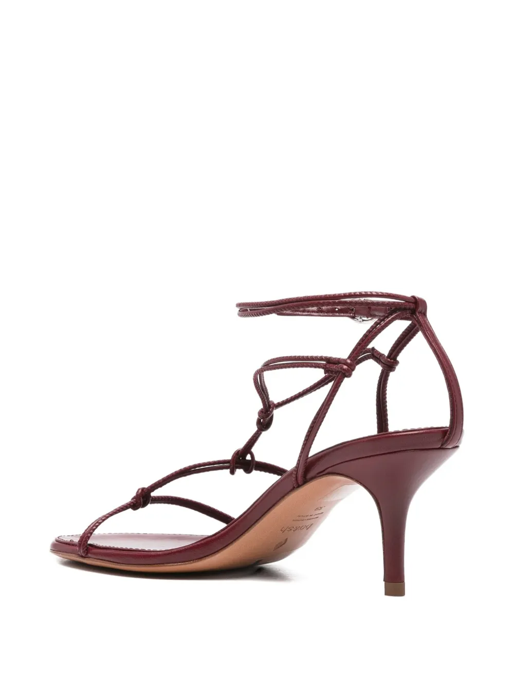 Ba&Sh 80mm knotted leather sandals Red