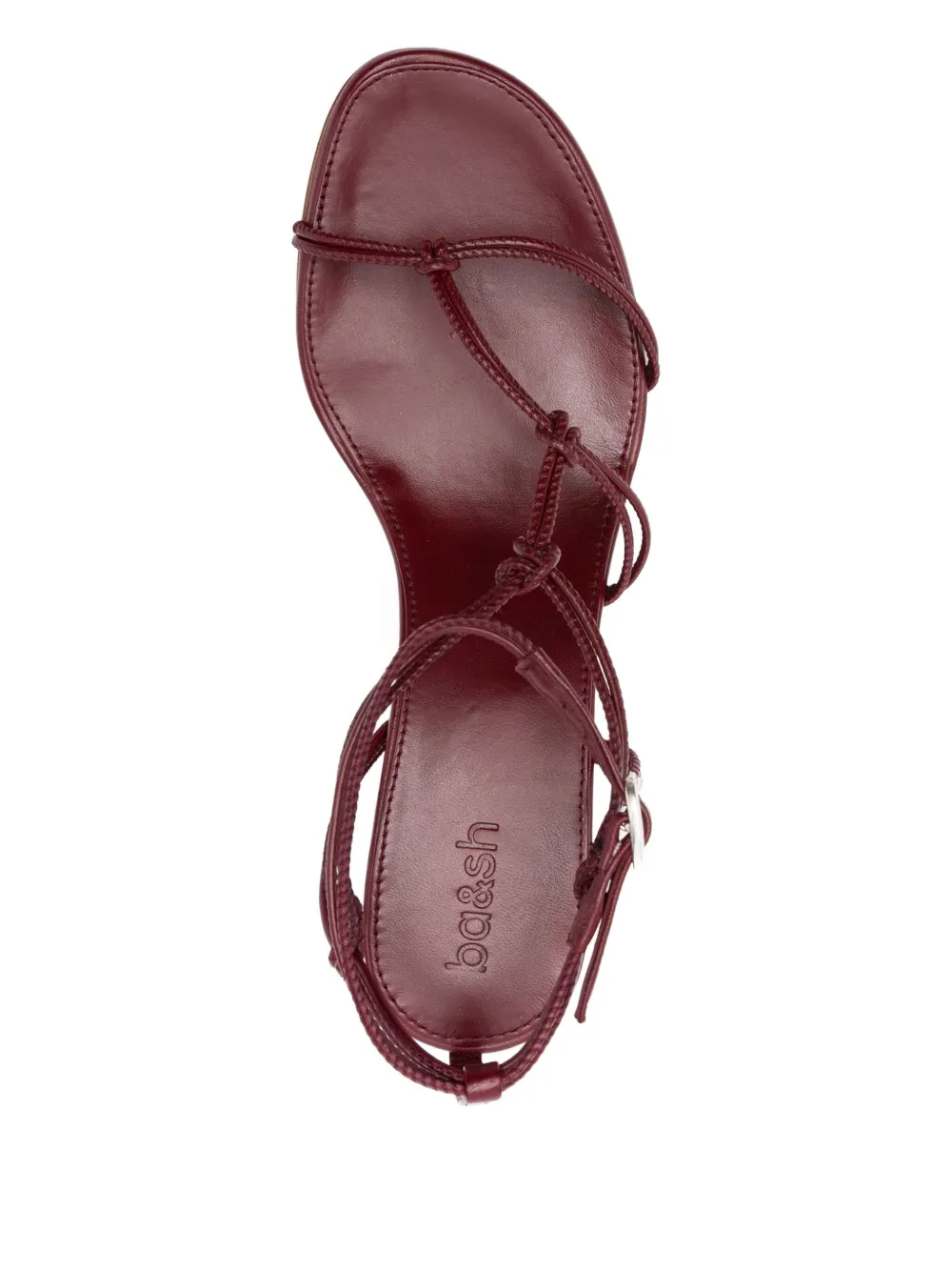 Ba&Sh 80mm knotted leather sandals Red