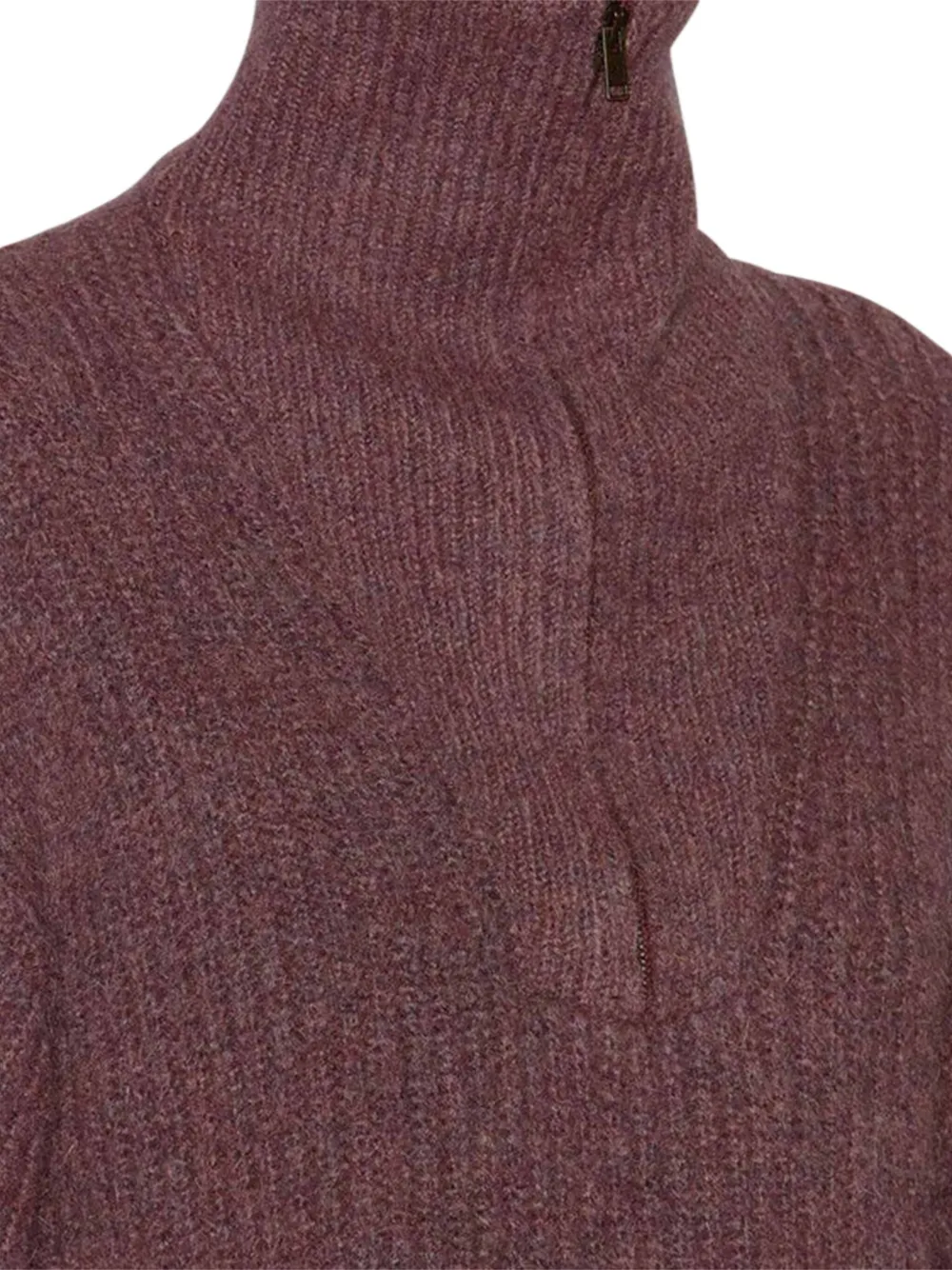Isabel Marant Étoile Danita Zip-up Colar Sweater In Burgundy
