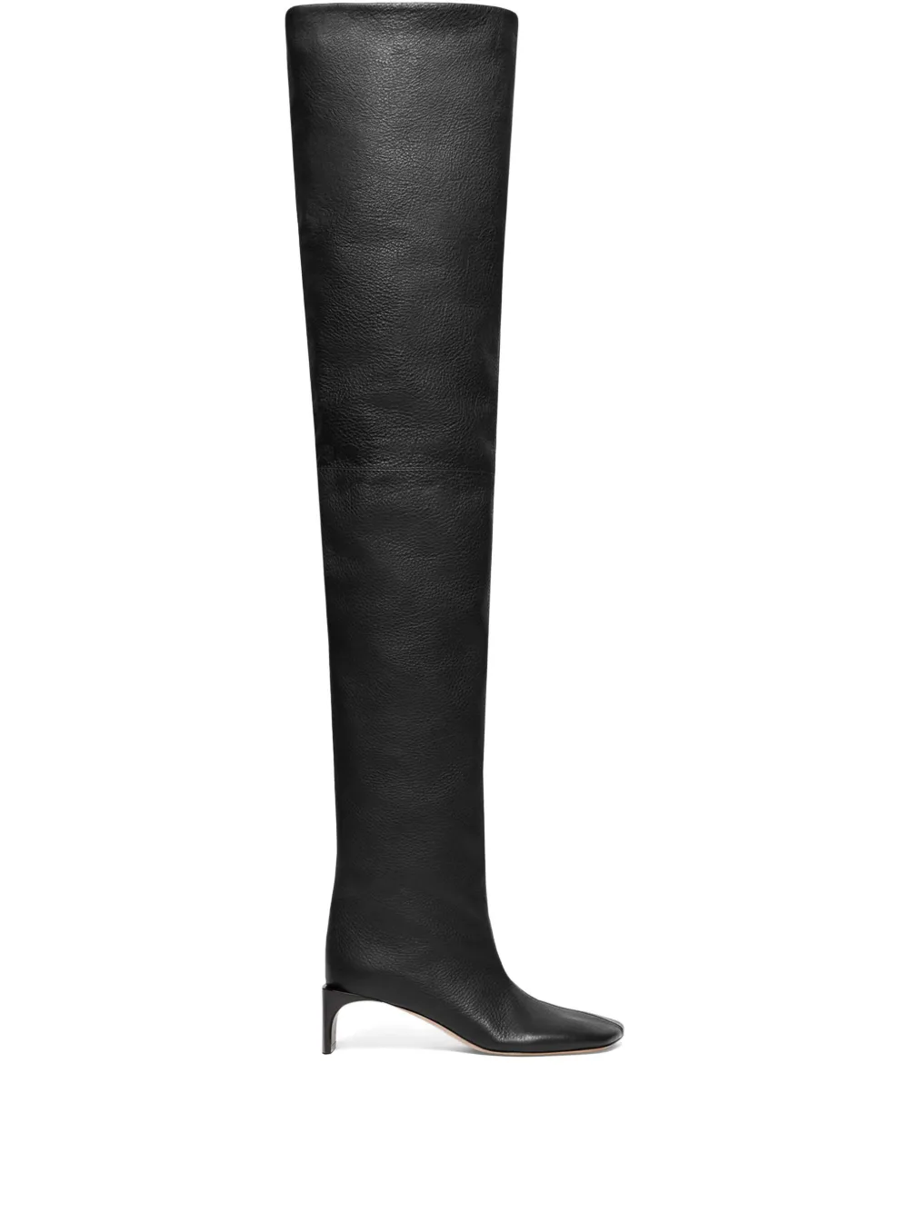 Max Mara Over The Knee Heeled Boot In Black