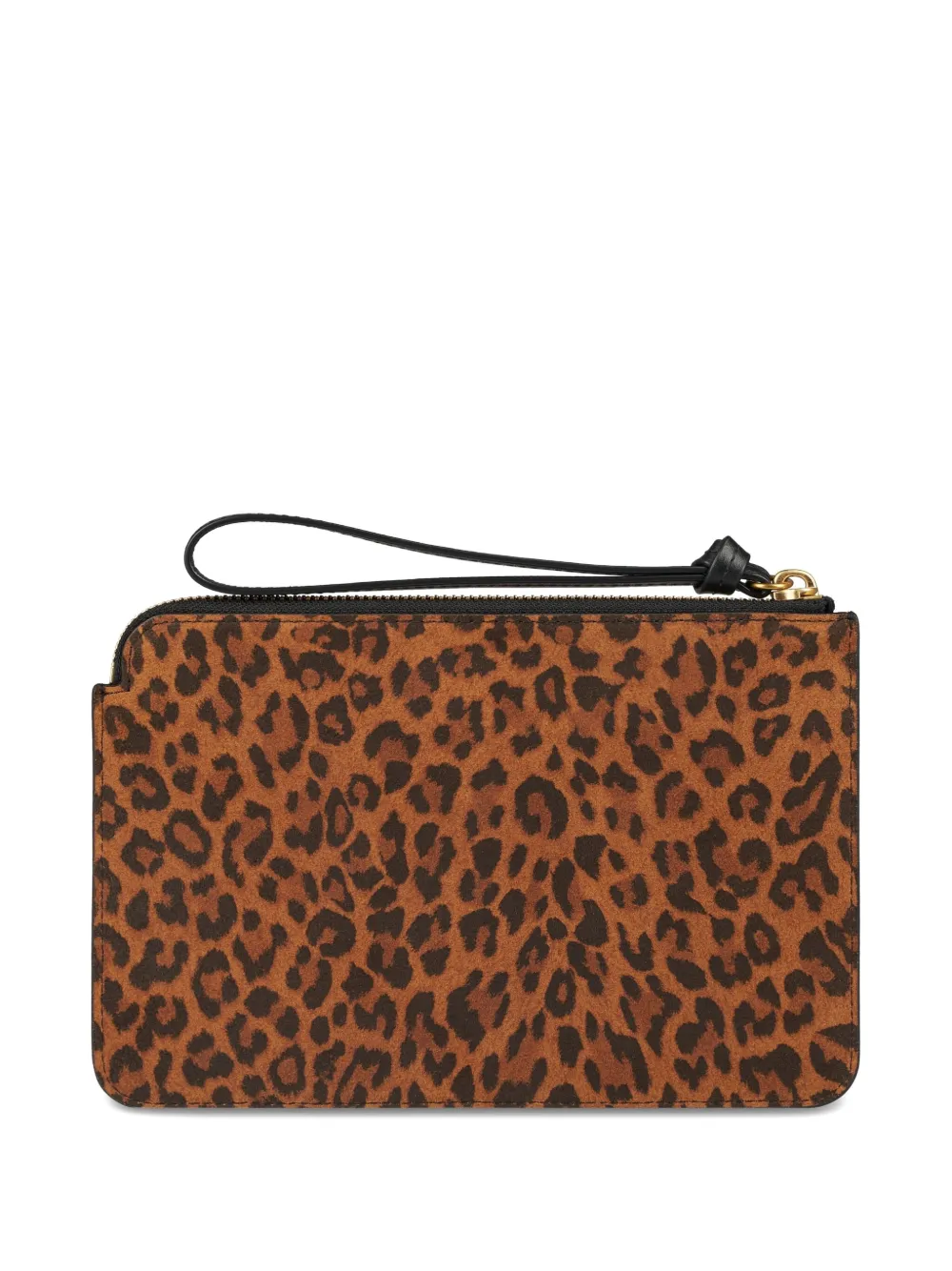 ISABEL MARANT Clutch met luipaardprint en studs - Bruin