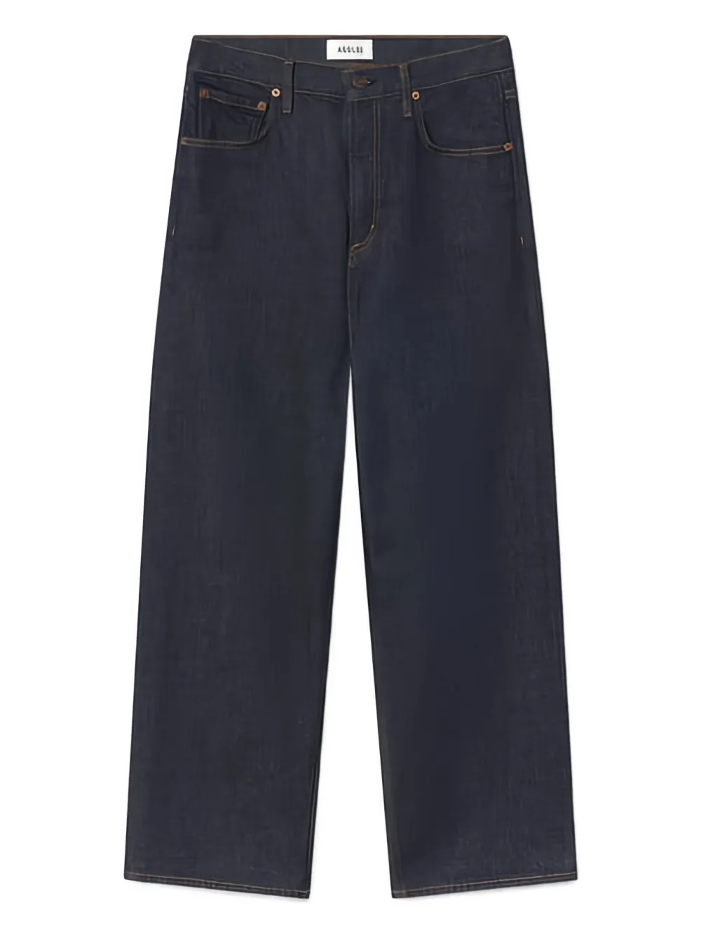 Agolde High-waisted Wide-leg Jeans In Blue