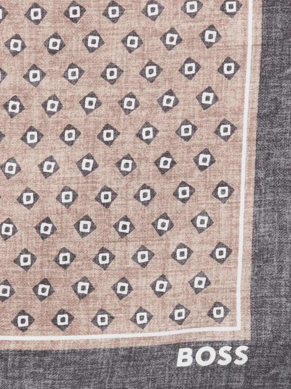 BOSS Pochet met geometrische print Blauw