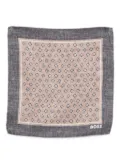 BOSS geometric-pattern pocket square - Blue