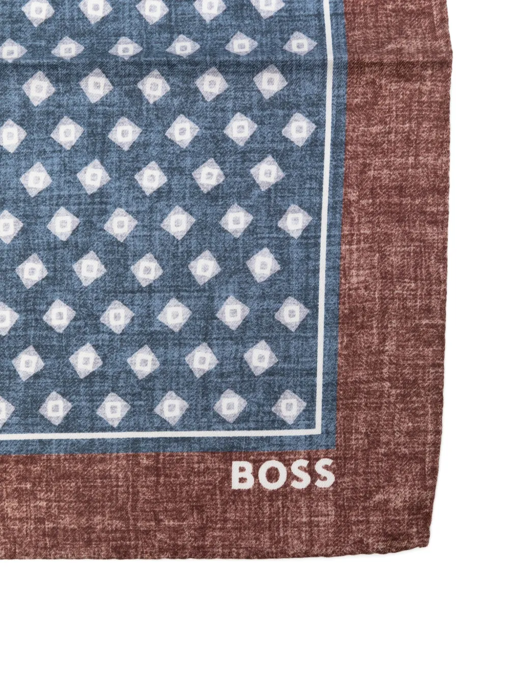 BOSS printed pocket-square scarf Blauw