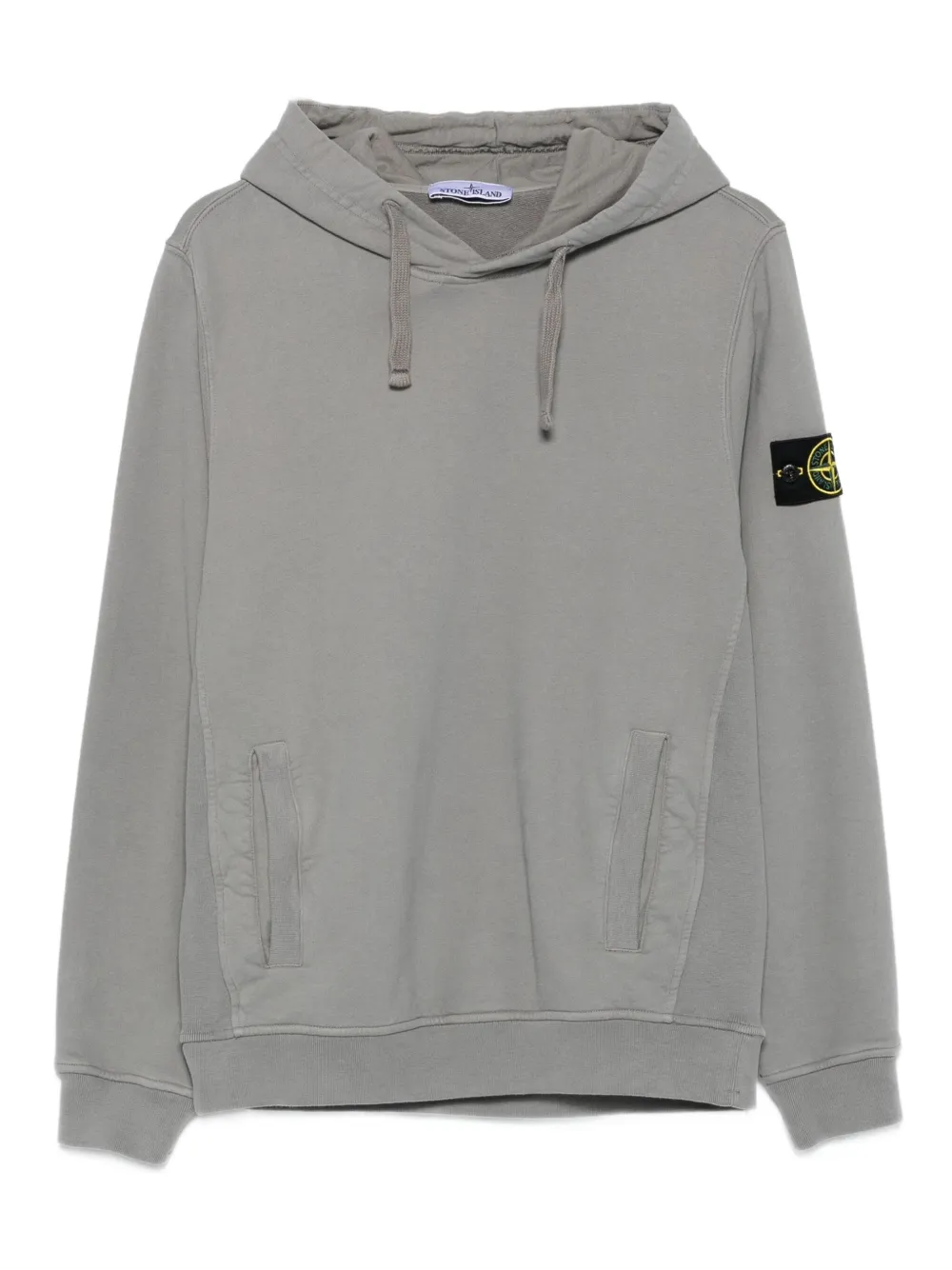 Stone Island welt-pocket cotton hoodie Grijs