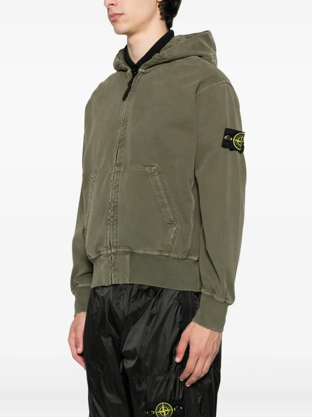 Stone Island zip-up hoodie Groen
