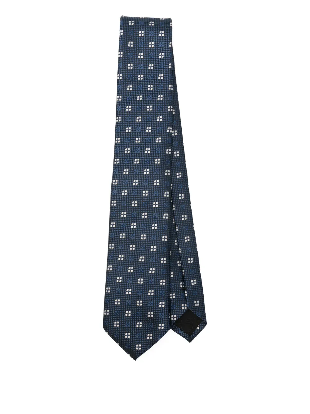 BOSS geometric-patterned silk-blend tie | Blue | Image 1