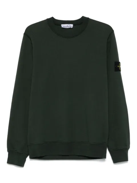 Stone Island sudadera con parche del logo y cuello redondo