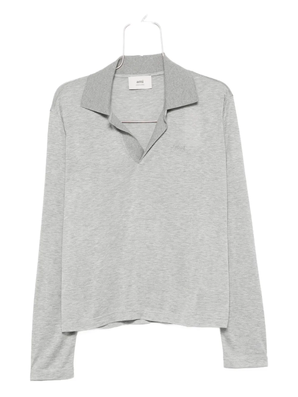 AMI Paris long-sleeve polo shirt - Grigio